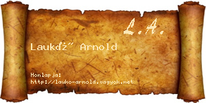 Laukó Arnold névjegykártya