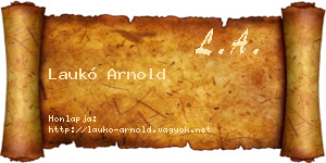 Laukó Arnold névjegykártya