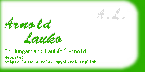 arnold lauko business card